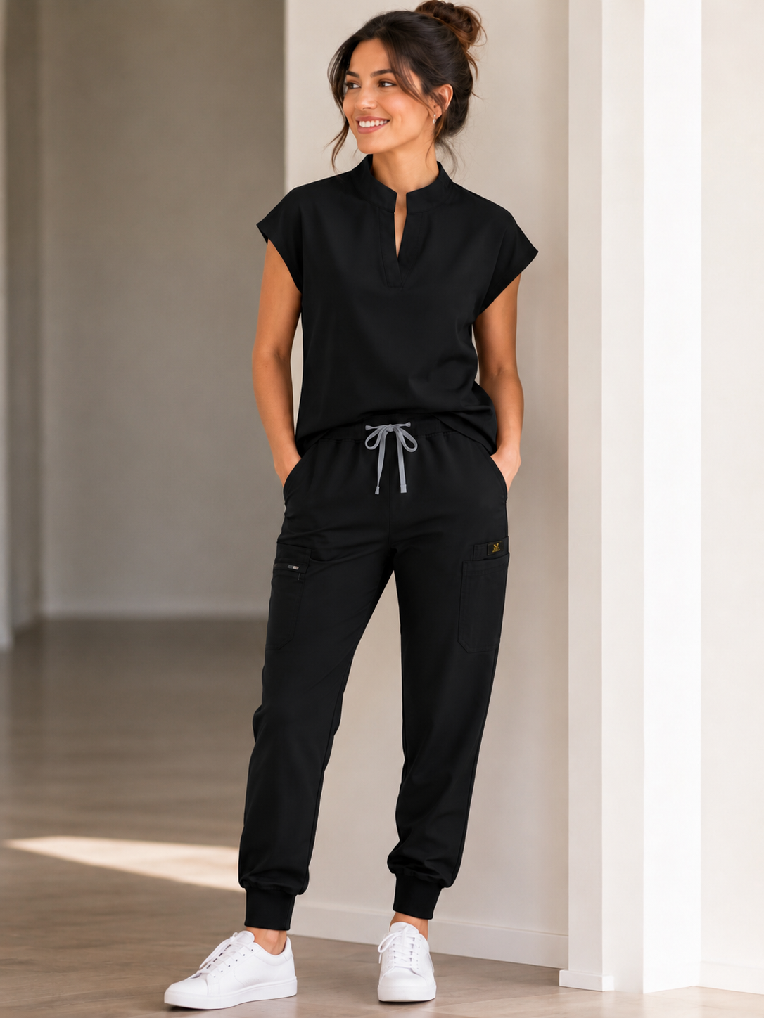 Women's Cap Sleeve Scrub Set