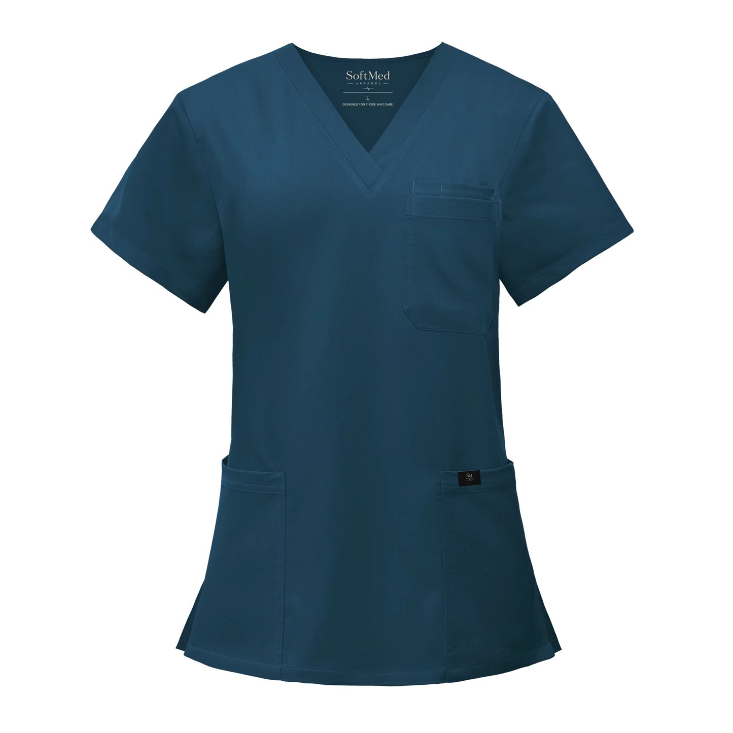 SoftMed royal blue unisex scrub set – top and jogger pants