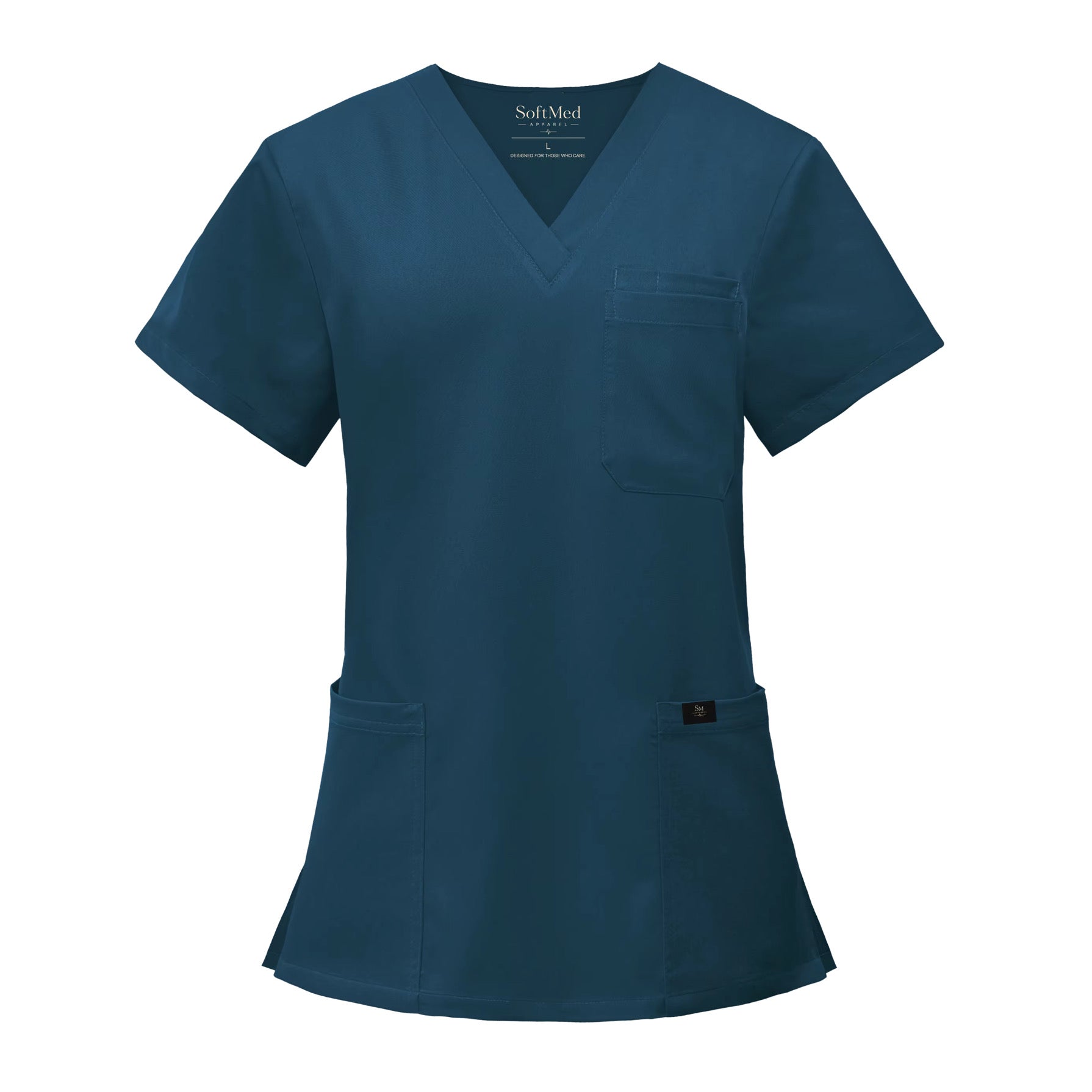 SoftMed royal blue unisex scrub set – top and jogger pants