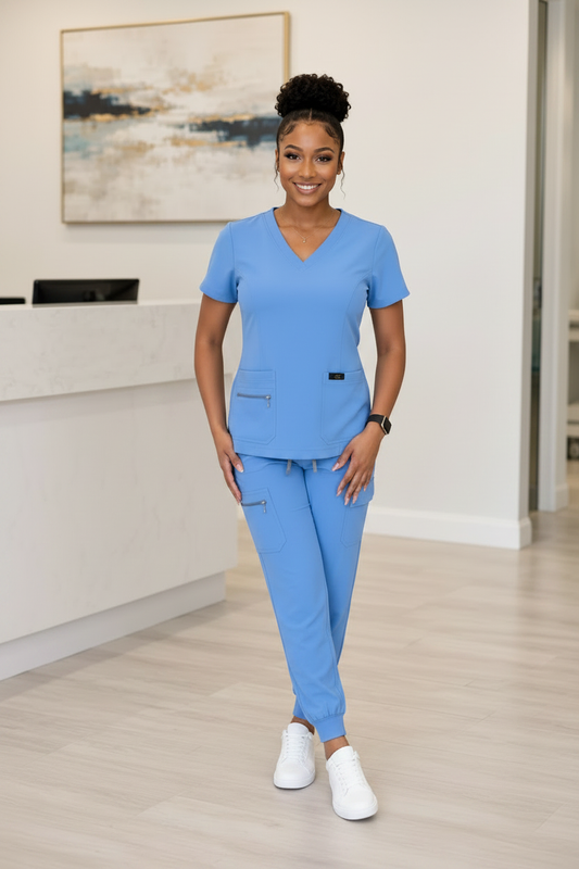 Women's Ceil Blue Scrub Set - Regenerated